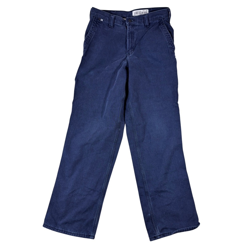 Carhartt FR Flame Resistant Work‎ Pants Navy Blue Mens 31x32 ARC 2 NFPA 2112